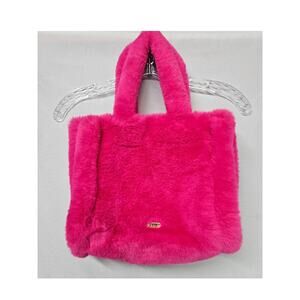 Skinnydip London Liza Hot Pink Fuzzy Mini Tote Bag
